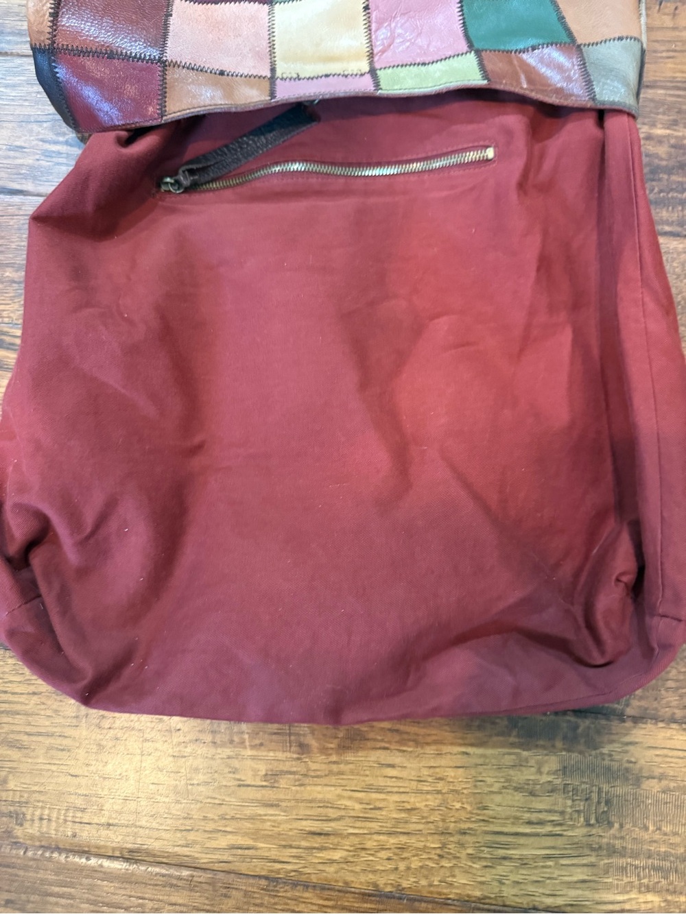 Rare Ugly Betty Lucky Brand Multicolor Patchwork Leather And Suede XXL Hobo - Picture 6 of 7